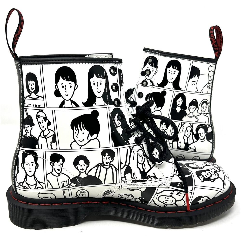 Doc DR. MARTENS 1460 For Pride Fuyuki Kanai Leather Boot Sz Mens 9 / Womens 10 - Picture 10 of 16